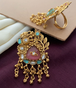 <b>Indian</b> Traditional <b>Ring</b> Heritage Collection Premium Quality Beautiful Latest Design Perfect For Wedding, Festive Occasions - Product Image 3