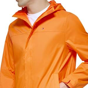 Chaqueta cortavientos de lona de talla grande para hombre para deportes al aire libre cortavientos con cuello levantado - Product Image 4