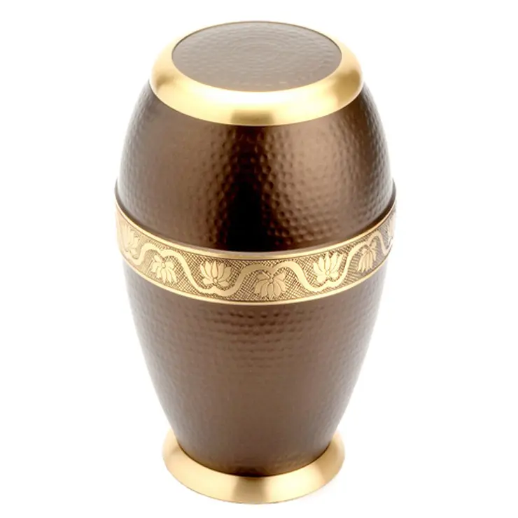 Gehamerd En Gegraveerde Messing Crematie Urn Modern Design Decoratieve Premium Kwaliteit Urn Best Selling Human As Opslag Urn