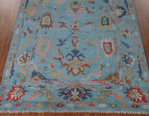 Customizable Traditional Oushak Indian <b>Rug</b> <b>Runner</b> Handmade New Wool Hallway Carpet 3x10 3x15 5x8 6x9 7x10 8x12 Sizes Abstract - Product Image 1