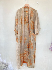 Bata de seda India Vintage para mujer, ropa de fiesta suave para verano, otoño y primavera, estilo de vida diario para ropa de dormir y ropa de dormir - Product Image 2