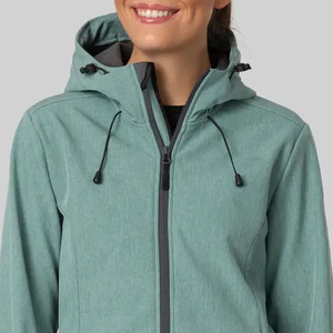 Venta al por mayor de buenos productos de invierno con cremallera gruesa personalizada al aire libre Multicolor Softshell polar abrigo Vintage lluvia trabajo chaqueta de las mujeres - Product Image 3