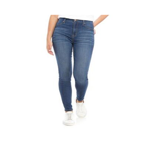 Jeans Skinny da Donna a Vita Alta in Denim Blu Curvy Taglia 1, Modello Celebrity Pink, Semplice e alla Moda, Lavabile - Product Image 1