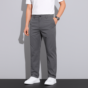 Pantalones de Seda Color Caqui Claro para Hombre, Corte Recto y Ajustado, Talla 28, Marca Old Money KRAAEVV LLC - Product Image 2