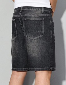 Pantalones cortos de mezclilla rectos de estilo vaquero para hombre, pantalones cortos transpirables de verano de alta calidad, desteñidos al sol para hombres, MOQ bajo, alta calidad - Product Image 6