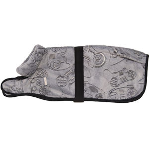 Abrigo de Forro Polar Gris Plegable, Ligero y de Alta Calidad para Perros, Chaqueta de Invierno para Mascotas con Patrón en Relieve, Suave, Cálido y Cómodo - Product Image 4
