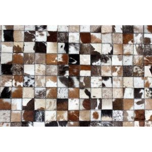 Alfombra de Cuero con Pelo Sintético, Diseño Abstracto, Hecha a Mano, para Sala de Estar, Dormitorio o Pasillo - Product Image 4