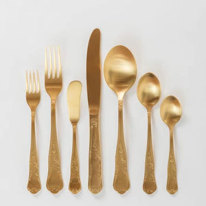 ชุดช้อนส้อมสเตนเลสแบบพรีเมี่ยมที่มีน้ำหนักมากเหมาะสำหรับห้องรับประทานอาหารที่เป็นทางการและการตกแต่งภายในห้องครัวที่หรูหรา - Product Image 1