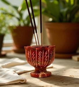 2,5X2,5 tallado a mano esteatita Rosa incienso titular elegante Floral Agarbatti quemador para meditación, Yoga y decoración del hogar - Product Image 3