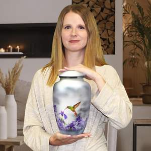 Urnas para cenizas humanas, urnas de cremación funeraria decorativas para entierro Femenino Adulto para mujeres y hombres, urnas blancas de tamaño personalizado - Product Image 6