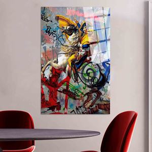 Banksy Napoleon Bonaparte Graffiti <b>Art</b>: <b>Printed</b> Canvas Artwork,TEMPERED GLASS <b>ART</b> - Product Image 1