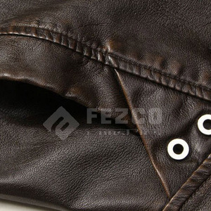 Chaqueta de Cuero Vacuno para Hombre, Duradera y de Alta Calidad, con Cuello Alto, Logotipo Frontal, Transpirable, Impermeable, Casual y Personalizable - Product Image 5