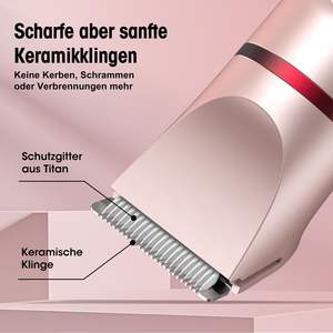 Tondeuse électrique rechargeable 3-en-1 pour femmes, utilisation humide/sèche, pour les poils du bikini et du pubis, épilateur facial avec technologie étanche IPX7 - Product Image 5