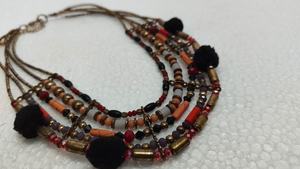 Collar de Cadenas con Cuentas de Vidrio Estilo Vintage para Mujer, Diseño Multicapa, Elegante y Moderno - Product Image 2