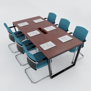 200x100 Minimalist Trapez Concept Assembly Conference <b>Table</b> Legs Luxury <b>Office</b> Furniture for Hotel Use-HCTC018 - Product Image 5