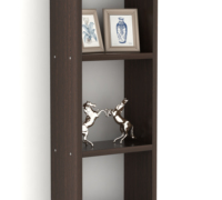 BLUEWUD Walten bois polyvalent mural étagère livre étagère de rangement organisateur armoire support dans le salon