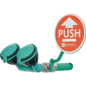 Station de lavage des yeux murale ClassicLine avec deux douches à 45°, raccord fileté mâle 3/4 po, équipement de lavage B-SAFETY - Product Image 1