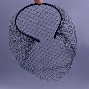 Bridella White Mesh <b>Headband</b>-Elegant Bridal Headwear with Comfortable Fit for Weddings Proms & Formal Events - Product Image 2