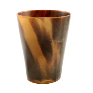 Haute qualité corne de buffle verre à boire authentique sculpté à la main corne de buffle verre laiton Design artisanat Top vente - Product Image 3