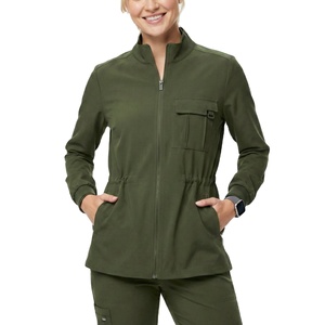 Chaqueta Quirúrgica Profesional Personalizada para Hospital, Cuello Alto, Mangas Largas, Puños Acanalados, Venta al por Mayor, Exportación de Chaquetas Quirúrgicas - Product Image 1