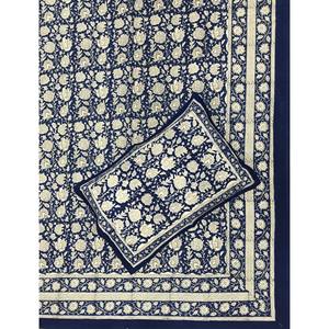 King Size 100% Cotton Hand Block Printed Double Bedsheet Pillow Covers Eco-Friendly Floral <b>Comforter</b> <b>Set</b> for Home 3pcs <b>Set</b> - Product Image 1