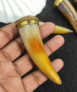 จี้เขาควายวัวธรรมชาติเนื้อสัมผัสตามสั่งโดยแฟชั่นเรืองแสง - Product Image 6