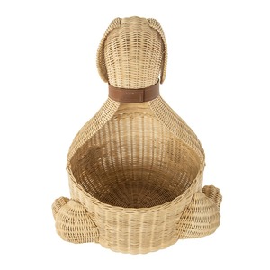 Rattan basket in the shape of a sitting dogHandmade Storage Basket Wholesale eco-friendly Made in Viet Nam - Product Image 4