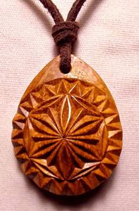 FOR <b>NECKLACES</b> FOR WOMEN MEN NATURAL <b>LARGE</b> BOHO TRIBAL SONO WOODEN <b>Pendant</b> on Adjustable Cord Handmade <b>Necklace</b> - Product Image 3