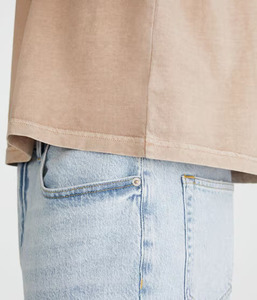 เสื้อยืดใส่สบายพอดีตัวสำหรับผู้ชายเสื้อ100% ผ้าฝ้ายถักแบบลำลองตามสั่งสำหรับใส่ไปยิมใช้ในชีวิตประจำวันขายส่งสำหรับสั่งซื้อจำนวนมาก - Product Image 3