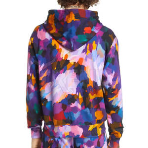 Venta al por mayor de los hombres 100% algodón holgado Sudadera con capucha de peso pesado 350 GSM transpirable de gran tamaño pulóver Invierno Polar 6XL sólido con capucha - Product Image 2