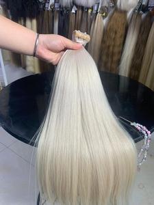Extensiones de cabello humano con cinta adhesiva de la marca NASA HAIR, puntas completas, cabello virgen, rubio decolorado - Product Image 3