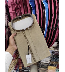 Stylish Indian Soft <b>Silk</b> <b>Kurta</b> For Men With Glossy Finish Perfect For Festive And Formal Events - Product Image 1