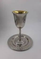 แก้วไวน์ทองเหลืองทำมือ สลักลายสวยงาม ถ้วยโลหะวินเทจ ของใช้ในบาร์โบราณ ของขวัญแต่งงาน ของตกแต่งโต๊ะอาหารสุดหรู - Product Image 6