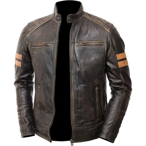 Chaqueta de Cuero con Capucha para Hombre, Invierno, Alta Calidad, Cuello Alto con Cierre de Cremallera, Impermeable, Logotipo Bordado - Product Image 6