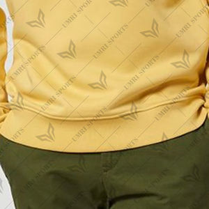 Pull en molleton de coton de haute qualité unisexe brodé sweat-shirt Boxy surdimensionné de couleur or pour l'automne-Vente de gros - Product Image 6