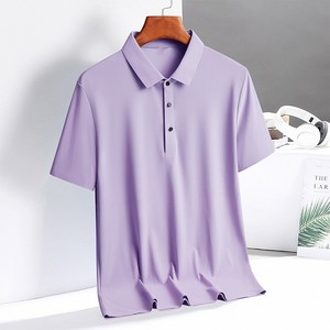 เสื้อยืดแขนสั้นผู้ชายผ้าฝ้ายถัก 100% ระบายอากาศได้ดี สวมใส่สบาย สีพื้น ปรับแต่งได้ คุณภาพสูง ขายดี - Product Image 6