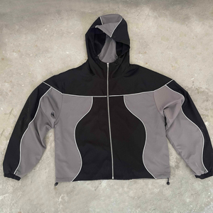 Manufacture Custom Windbreaker Jogger Sweatsuit Nylon <b>Zip</b> <b>up</b> <b>Jacket</b> and Sweat Pants Two Piece Sets Streetwear Tracksuit for Men - Product Image 2