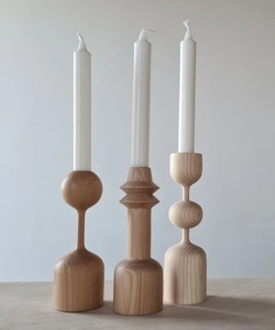 เชิงเทียนไม้พรีเมี่ยมสำหรับโต๊ะอาหารโต๊ะตกแต่งภายในบ้านและงานเฉลิมฉลองแต่งงาน - Product Image 3