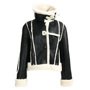 Vestes en cuir Shearling pour femmes, tricotées, isolées, pour les voyages d'hiver et le quotidien - Product Image 5