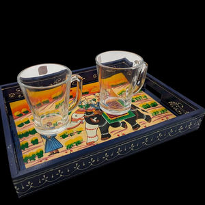 Plateau de service en bois MDF avec revêtement émaillé, design, hôtels et restaurants, articles de cuisine, plateau de table, haute qualité - Product Image 1