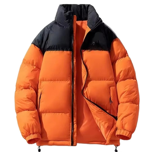 Veste d'hiver personnalisée pour hommes avec col montant, imperméable et écologique, manches en coton doux, logo central - Product Image 1