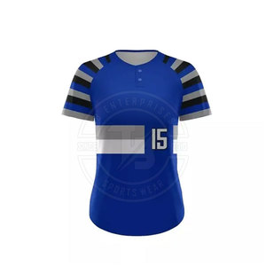 Ventes directes d'usine Nouveau style de chemises de softball à manches courtes Vêtements de sport respirants - Product Image 5