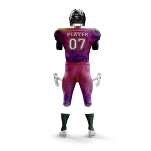 Ensemble de maillots et shorts de football américain personnalisés, 100% polyester, respirant, séchage rapide, antibactérien, grande taille, faible tarif - Product Image 5