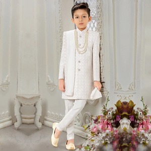 ชุดเชอร์วานีผ้าไหมสไตล์ชาติพันธุ์สำหรับเด็กผู้ชาย ชุดแต่งงานและงานเลี้ยงแบบดั้งเดิมสำหรับเด็ก ให้ลุคที่ทันสมัย - Product Image 2