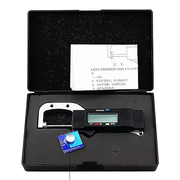 Medidores de espesor Digital, herramienta de medición, calibrador Vernier, Mini calibre electrónico Horizontal, 0-25,4mm, Ninth World C01551
