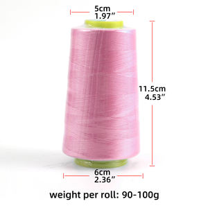 Fil à coudre en polyester 100% filé 40/2 <span class=keywords><strong>de</strong></span> couleur, prix d'usine, <span class=keywords><strong>grand</strong></span> stock, 3000 yards/rouleau, pour vêtements et chaussures, fil à coudre 40/2 - Product Image 2