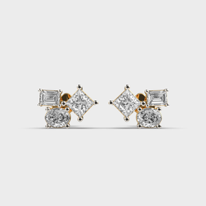 Pendientes de Plata 925 con Moissanita, Diseño Clásico de Doble Forma Ovalada, Regalo Elegante para Mujer Moderna - Product Image 1