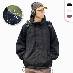 Chaqueta de hombre cortavientos impermeable y ligera para deportes al aire libre con logotipo personalizado y cremallera - Product Image 4