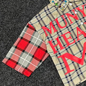 Camisas Unisex informales de ajuste de algodón 100% más vendidas, estampado de LOGOTIPO personalizado, Hip Hop, tamaño personalizado, camisas con piedras preciosas para hombre, en Stock - Product Image 3