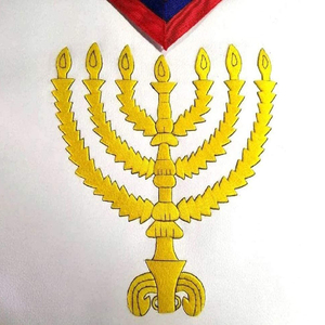 Tablier maçonnique de luxe brodé à la main à coudre avec logo en tissu personnalisable - Prix - Product Image 5